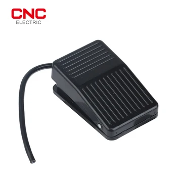 CNC FS-1 SPDT Negro Antideslizante de Plástico de Metal Momentánea de Energía Eléctrica de Interruptor de Pedal 10A 250V AC