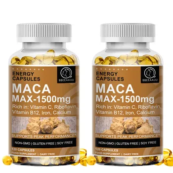BBEEAAUU Max 1500 mg Ashwagandha Panax Ginseng Cápsula de los Hombres de la Salud Reproductiva de la Energía del Suplemento de Función Sexual de la Salud Renal