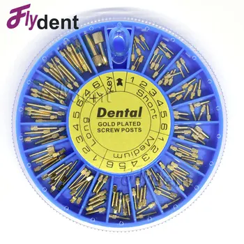 Dental Tornillo de Oro Plateado Tornillo Post 120pcs Materiales Dentales Para Dentista Herramienta de Odontología