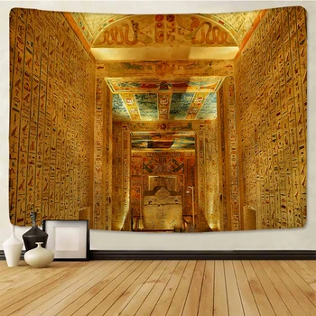 Antiguo Egipto Mural Tapiz De La Pared Faraón Colgando Colcha Esteras Hippie Estilo Telón De Fondo De Tela De Decoración Para El Hogar
