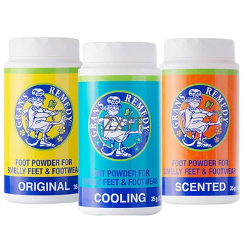 Original NewZealand Grans Remedio Original de Refrigeración Perfumado Cuidado de los Pies el Polvo de olor en los Pies CALZADO de Tratamiento de Pie en el Control de Olores 35g