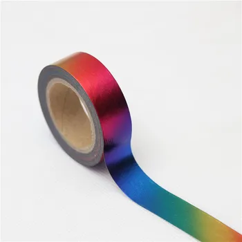 1.5 cm*10 m de Lámina de Washi Tape Japonés de Papelería Kawaii Scrapbooking Herramientas de Enmascarar Cinta Adhesiva Decorativa Color Mezclado