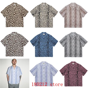 Nuevo Leopard Spot de la Serie de la Impresión Gráfica WACKO MARIA Camisa de 2023 de Verano los Hombres de las Mujeres Versión Superior a la Playa de Hawaii de Vacaciones Camisa Corta