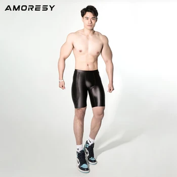 AMORESY Poseidón serie de medios de la cintura elástica de plástico hermética transpirable hombres cortos de gimnasio