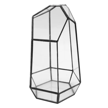 Casa de efecto Invernadero Hexagonal Jarrón de Cristal para la comisión de Jardín en Miniatura Mini Paisaje