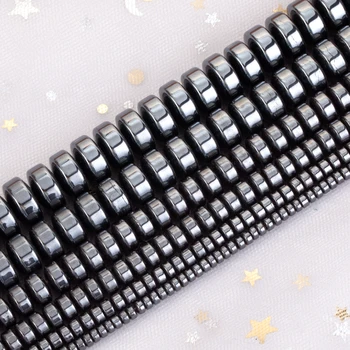La Piedra Natural Negro Tambor de Bolas de Hematita Suelto Espaciador Perlas para la Joyería Resultados de BRICOLAJE Pulsera del Collar de la Artesanía Accesorios