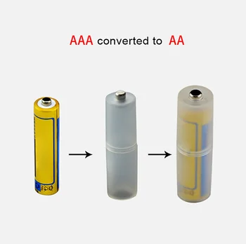 De alta Resistencia de Plástico de AAA A AA Seco Adaptador de Batería de Li-ion Convertidor de Batería Portátil estuche Conmutador de la Batería de la Caja de Almacenamiento