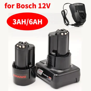 10.8 V, 12V, 3000mAh 6AH Recargable lithiu-ion Batería para BOSCH BAT411 BAT412 BAT412A BAT413A 2607336014 2607336864 PS20-2 PS40