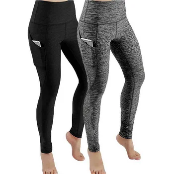 Cintura alta Legging Bolsillos de Fitness Fondos Ejecutando pantalón de Chándal para Mujer de secado Rápido Pantalones de Deporte de Entrenamiento Pantalones de Yoga