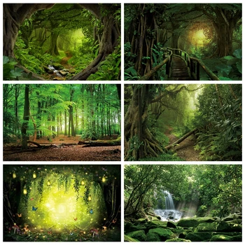 Bosque Tropical De La Selva Telón De Fondo De La Selva Hojas Verdes Naturales Aventura De Acampar Cumpleaños De La Fotografía De Fondo De Estudio Fotográfico