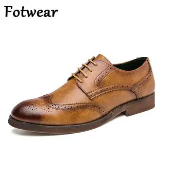Fotwear Los Hombres Se Hacen Los Zapatos De Gran Tamaño 47 46 Clásico Para Hombre Formal Oxford, De Cuero Zapatos De Vestir De Negocios De La Boda De Adultos Encajes Calzado