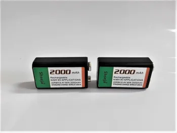 Potente 9v batería de 2000mAh Ni-MH Batería Recargable de 9v cargador de batería
