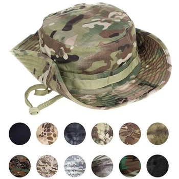 Camuflaje Boonie Hat Táctico del Ejército de los estados unidos Bucket Hats Militar Multicam Panamá de Verano de la Tapa de Caza Senderismo al aire libre de Camuflaje Sol Tapas de los Hombres