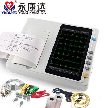 Máquina de Ecg de 3 Canales Electrocardiograma Monitor Con Pantalla a Color Digital de 12 derivaciones Electrocardiograma