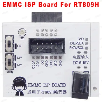 100% Original Personalizado EMMC ISP de la Junta de EMMC para RT809H Programador DC 5-15V Lectura Rápida Velocidad de Escritura Inteligente de la Calculadora Chip