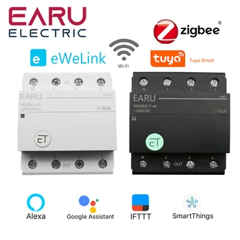 Zigbee/WIFI Inteligente Interruptor de Circuito Temporizador Interruptor de Relé de Voz, Control Remoto Tuya eWeLink de la APLICACIÓN Inteligente de la Casa de Alexa principal de Google