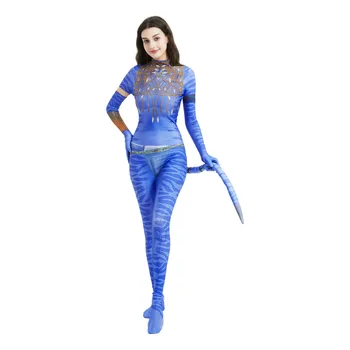 Nuevo Diseño De Avatar Neytiri Cosplay Traje Traje De Spandex Zentai Traje De Disfraces De Halloween De Las Mujeres De Las Niñas Ropa