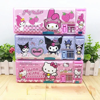 Sanrio Hello Kitty Bolsas De Kuromi Mi Melodía Cinnamoroll Niña Pequeña Caja De Lápices Caja De Lápiz Lápiz Bolsa De Útiles Escolares De Regalo