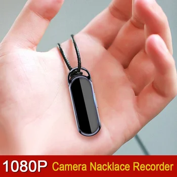 Pequeño Portátil 1080P Micro Videocámara a Un Clic de Grabación Secreta Mini DV Cámara de Vídeo Grabadora de Voz, Cuerpo Cam Deporte Clip de Collar
