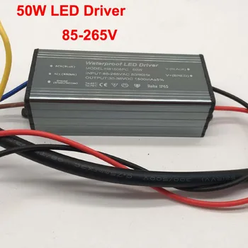 Controlador de LED de 50W 1500 MA fuente de Alimentación de Floodlight Controlador de LED de luz Transformador Impermeable IP66 Adaptador