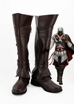 Juego de Cosplay Ezio Auditore Cosplay Botas de los zapatos de Ezio Botas traje de Cosplay Accesorios
