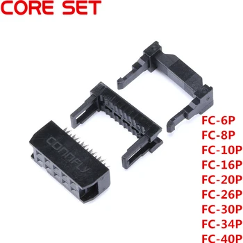10set FC-6P FC-8P FC-10P FC-14P FC-16P A FC-40P IDC Zócalo de 2x5 Pines Doble Fila Tono de 2.54 mm Conector IDC de 10-pin enchufe para el cable de