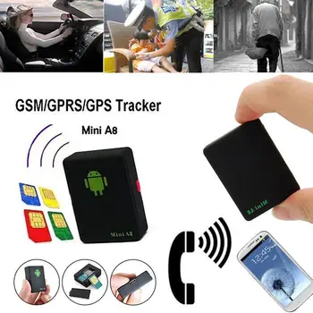 Mini A8 GSM/GPRS/LBS Tracker Global de Seguimiento en Tiempo Real del Dispositivo del Perseguidor de GPS Con el Botón el SOS para los Coches de Niño Anciano Mascotas