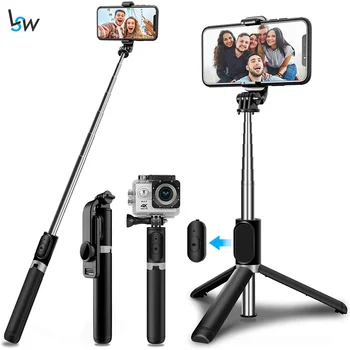 Selfie Stick Trípode con mando a distancia Inalámbrico, Mini Extensible Selfie Stick De 360° de Rotación Teléfono Titular Soporte para Smartphones Gopro