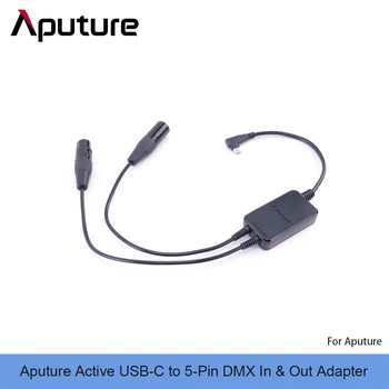 Aputure USB Activo-C 5-Pin DMX In & Out Cable Adaptador para Aputure MT Pro INFINIBAR