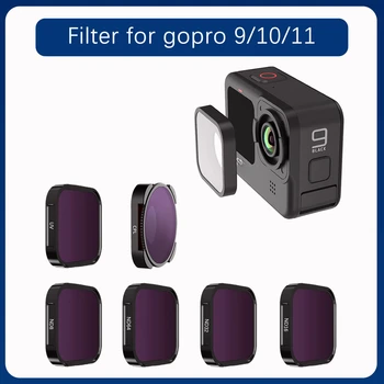 Filtro para GoPro Hero 11 ND 8 ND16 ND32 CPL Filtro de Lente de Protección para GoPro 10 /9 ND Acción Filtros de Cámara Conjunto de Accesorios