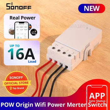 SONOFF POW Origen 16A Smart Wifi Medidor de Potencia Módulo de Interruptor de WI-Fi Inalámbrico Interruptor de Alimentación del Monitor SONOFF POWR2 Versión de Actualización