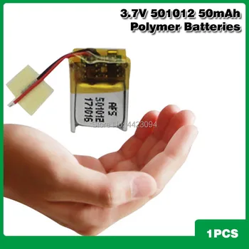 3.7 V 50mah 501012 de polímero de litio lipo batería recargable para i7s/i8/i9/i12TWS auricular bluetooth MP3 MP4 altavoz ropa Inteligente