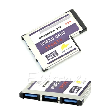 1 Conjunto de 54mm de la Tarjeta de 3 Puertos USB 3.0 Adaptador Expresscard para el ordenador Portátil FL1100 Chip Nuevo