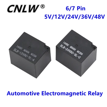 1 PCS Automotriz Electromagnético Relé 40A Americana 6/7-pin de relé normalmente abierto SLB-05V 12V 24V 36V 48VDC-SL-A-C