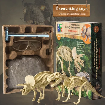 Arqueológico de Fósiles de Dinosaurios Modelo Esqueleto de los Niños de Juguete de Tyrannosaurus Descubrimiento de la Excavación de BRICOLAJE Ensamblado a Mano de Regalo