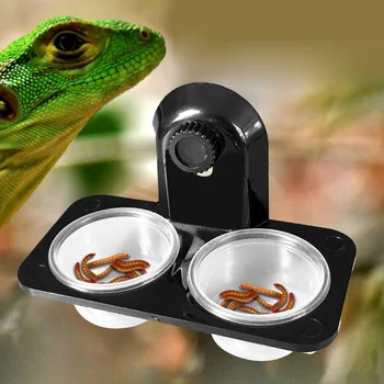 1pcs ABS Reptiles Tanque de Agua de los Alimentos Tazón de fuente de Alimentación de los Insectos Araña de Nido de Hormigas de la Serpiente Gecko Terrario de Cría de los Alimentadores de Caja de Suministros Mascotas