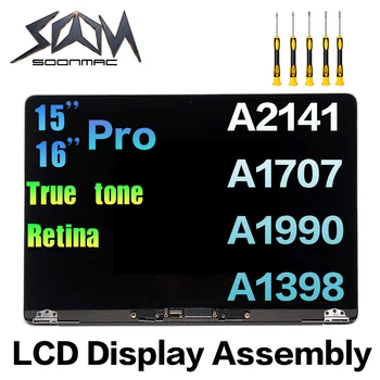 Marca Nueva Pantalla LCD de Pantalla para Macbook Pro A2141 A1707 A1990 A1398 15 16 pulgadas Pleno de la Asamblea de Reemplazo Cierto Tono de Retina