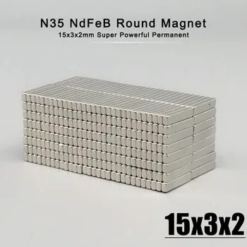 20-500pcs de Neodimio Tamaño del Material 15*3*2 mm de NdFeB ¿N35 Imanes imán Fuerte 15x3x2mm de Materiales Magnéticos de Imanes