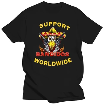 Mc nuevo Logotipo de Bandidos Mc Apoyo de todo el Mundo de los Hombres T Shirt