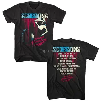 Los escorpiones Savage Amusement Portada del Álbum de los Hombres DE la Camiseta de Rock en Vivo de la Banda de Gira de Merchandising