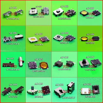 cltgxdd 16 modelos para elegir 1x 3X6X3.5MM 2PIN Táctil Tacto pulsador Micro Interruptor Momentáneo de 3x3 5x5 6x6 3x2
