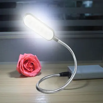 Flexible Brillante Lindo de Noche de Luz Mini LED USB Libro de la Luz Lámpara de Lectura desarrollado Por ordenador Portátil Ordenador Portátil Para los Estudiantes Lector