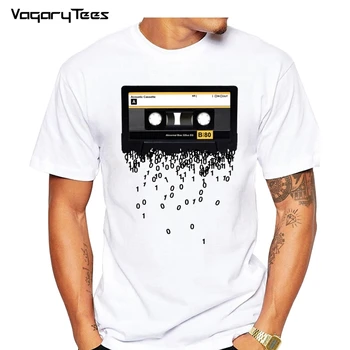 Más reciente 2022 Divertido Retro casetes Impreso T-Shirt para Hombres Divertido Creativo de los 80 la Música de La muerte de la cinta de cassette de la Camiseta de la