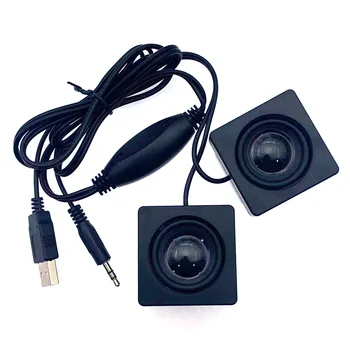 1 Pares de Mini Sistema de Audio del Equipo de Altavoces USB con Cable de Altavoces Estéreo Universal de Sonido Surround del Altavoz Para el ordenador Portátil Notebook