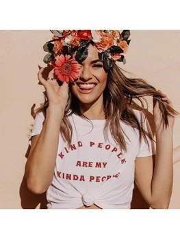 La moda de Verano Camisetas Tipo de Personas Son Mi Algo que la Gente Imprimir las Mujeres T-Shirt de los años 90 Lema Feministe Grunge Tumblr Tees Cita Tops