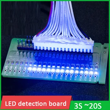 3S A 20 LED de detección de la junta de Probador de Cable de pantalla PARA LifePo4 batería de Li-ion de la Batería de Litio de la junta de protección 4S 7S 8S 10S -13 -14 16S
