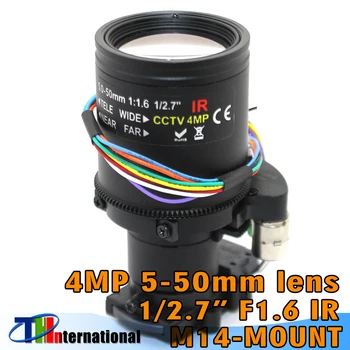 2MP 4 MP (Opcional) 5-50mm Lente D14 Monte Con Auto Enfoque y Zoom Motorizados + 5MP de CORTE IR Para 4MP AHD/IP de la Cámara