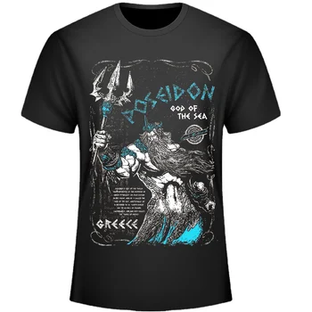 Diseño de moda griego Antiguo Dios del Mar Poseidón Imagen de los Hombres T-Shirt. De Verano De Algodón De Manga Corta O-Cuello Unisex Camiseta Nueva