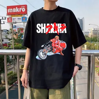 Shakira Camiseta de Akira Shotaro Kaneda Motocicleta Japón Anime camisetas de Tokoyo Verano de Hip Hop de la Calle de la Camiseta de los Hombres de las Mujeres Tops