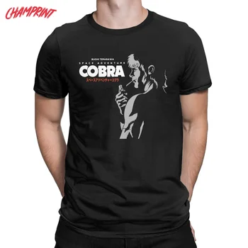 Space Adventure Cobra Camiseta Hombre 100% Algodón Funny T-Shirt Cuello Redondo De Anime Retro Camisetas De Manga Corta Ropa Única